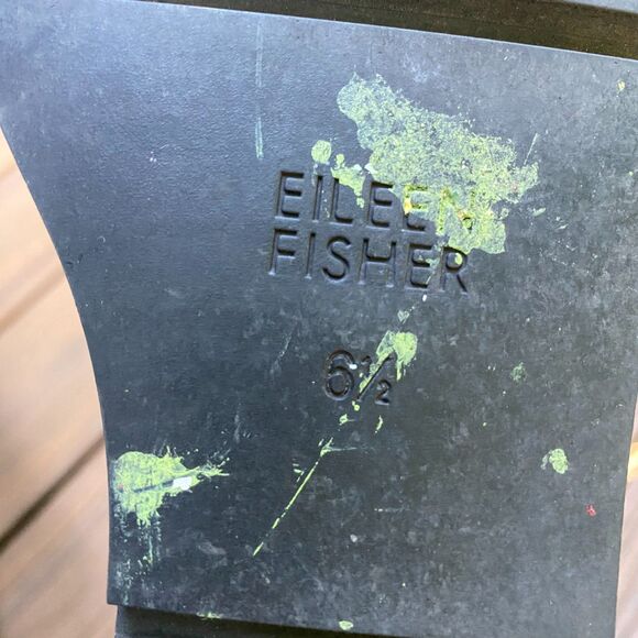 Eileen Fisher Adele Wedge Leather Bootie Women's 6.5 Color Black - Picture 5 of 8